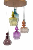 Multicolor Glass Chandelier , Egyptian Glass Chandelier, Ceiling Chandel... - $750.00