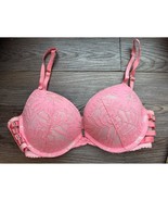 Victoria Secret Very Sexy light Pink/ Coral Push up Bra Size 32C - $475.17 MXN