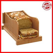 Adjustable Bamboo Bread Slicer with 3 Thickness Options - Elegant and Co... - $575.98 MXN