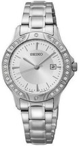 NEW* Seiko SUR853 Silver-Tone Stainless Steel Women&#39;s Watch - £75.56 GBP