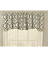 Waverly Make Waves Onyx Window Valance 52x16&quot; Black White Gray - $28.30