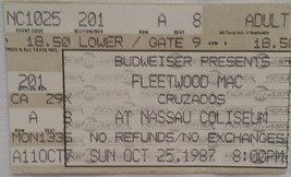 FLEETWOOD MAC STEVIE NICKS / CRUZADOS - VINTAGE OCT 25 1987 CONCERT TICK... - $185.64 MXN