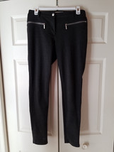 Michael Kors Women&#39;s Size 6 Two Front Zipper Grey Legging Pants - $16.78
