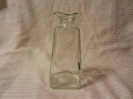 Vintage Glass Perfume Decanter with Stopper, Starburst Bottom - $35.63