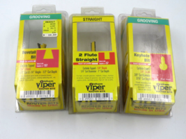 Oldham Viper Router Bits Lot of 3 - Dovetail, 2 Flute, Keyhole - NIB - €8,51 EUR