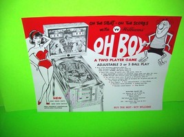 OH BOY 1964 Original NOS Pinball Machine Flyer Promo Vintage Retro Game Art - £41.03 GBP