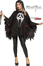 Adult Scream Ghost Face Lives 25th Anni Hooded Poncho Womens Halloween C... - £15.79 GBP