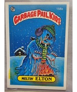 Garbage Pail Kids 1986 Series 4 158a Meltin&#39; Elton Black Yellow Snow Error - $159.85 CAD