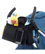 Black Universal Stroller Organizer Bag 2 Cup Holders With Mesh Cell Phon... - $310.80 MXN