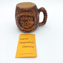 Vtg Hawaii 50th State Tiki Mug Cup Polynesian Pottery, Inc Made in Hawaii - £14.54 GBP