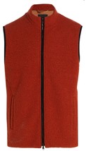 Saks Fifth Avenue Men&#39;s Italy Ginger Lining Zipper Wool Blend Vest Size XL $398 - £127.39 GBP