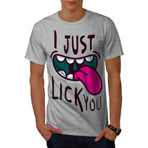 Wellcoda Lick Offensive Joke Mens T-shirt, Funny Graphic Design Printed Tee - £14.63 GBP+