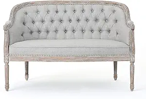Christopher Knight Home Faye Traditional Fabric Tufted Upholstered Loves... - $809.99