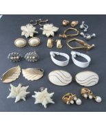 MID CENTURY earing lot x13 ESTATE SALE enamel EMMONS AVON gold tone clip... - $517.38 MXN