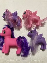 Unicorn &amp; Pony Lot Of 4 Plastic Toy Figures ~ Pretend Play MLP Inspired - £5.95 GBP