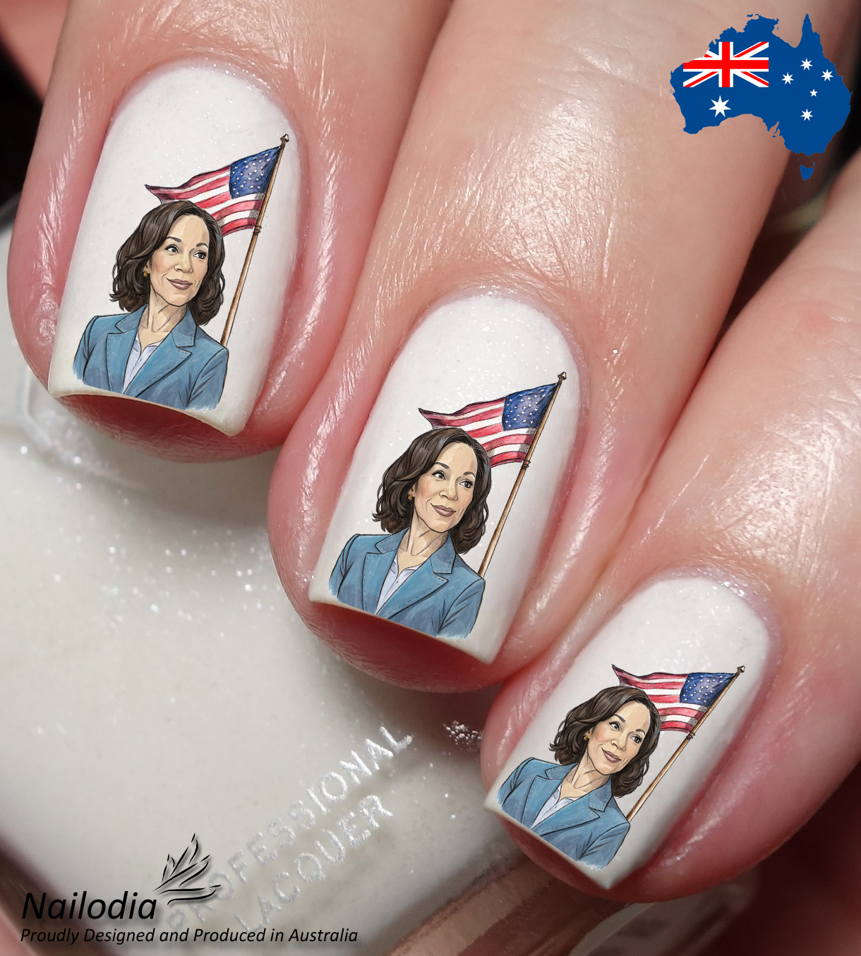 Democratic Party Kamala Harris Nail Art Decal Sticker - $3.99