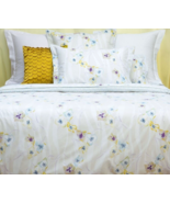 Yves Delorme Wild Flower Queen Coverlet Set 3PC Quilted Reversible Ondee... - £266.26 GBP