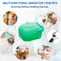 Pet Dog Shampoo Brush 2.7oz 80ml Cat Massage Comb Grooming Scrubber for Bathing - £5.92 GBP+