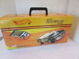Mattel 16 Car Collector&#39;s Case Hot Wheels Yellow 17&quot;L 2002  H2 - £33.41 GBP