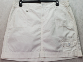 G.H. Bass &amp; Co. Cargo Skirts Women&#39;s Size 16 White 100% Cotton Pocket Light Wash - £19.61 GBP