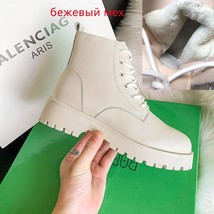Women s snow boots genuine leather autumn winter flat heel daily shoes ankle boots plus thumb200