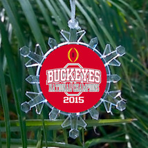 Ohio State Buckeyes 2015 Football Champs Holiday Christmas Tree Ornament - £13.00 GBP