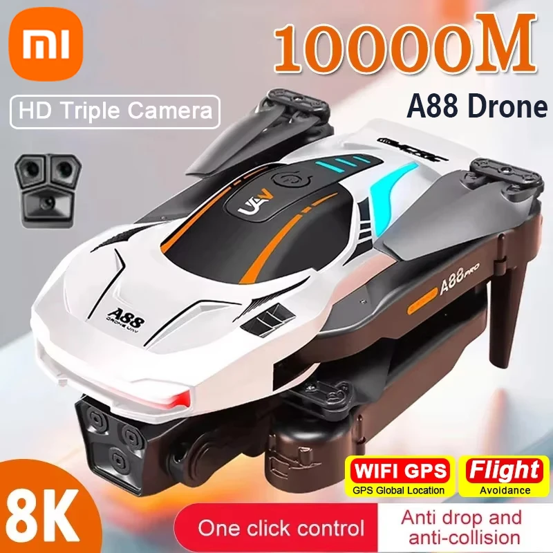 New A88 Drone 8K Profesional Dual Camera Aerial Photography 360 Obstacle... - $81.99