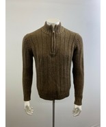 Denver Hayes 1/4 Zip Mock Neck Sweater Men&#39;s Size Large Brown Long Sleeve  - $148.98 MXN