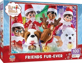 Elf on a Shelf Puzzle Friends FurEver 100 Piece Jigsaw 19x14 Reindeer Do... - $15.95