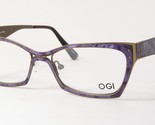 OGI Evolution 4300 1595 Lila Jasper / Antik Gold Einzigartig Brille 53-1... - $135.62