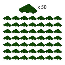2450 Wedge Plate 3x3 Cut Corner Building Pieces 50x Dark Green 100% Compatible - £7.17 GBP