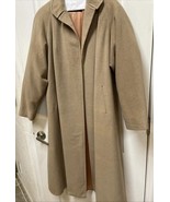 Vintage 50s 100% Cashmere Woman’s Coat Lined Open Front Long Camel Tan 2X - €50,51 EUR