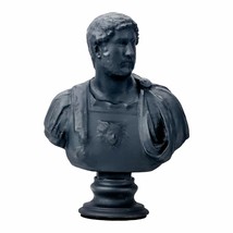 Hadrian Roman Emperor Bust Head Statue Sculpture Museum Copy Black - £39.90 GBP