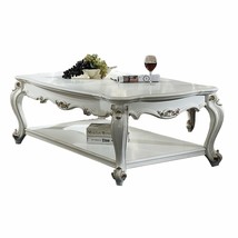 36" X 55" X 20" Antique Pearl Wood Poly-Resin Coffee Table - $20,468.94 MXN