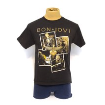Bon Jovi Live 2011 Tour Music Concert Men&#39;s Graphic Black T-shirt Medium Hanes - £15.80 GBP