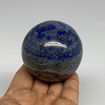 0.85 lbs, 2.4&quot; (62mm), Lapis Lazuli Sphere Ball Gemstone @Afghanistan, B... - £77.84 GBP