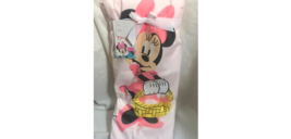 Minnie Mouse w/Basket Blanket w/Fleece Back - £11.81 GBP