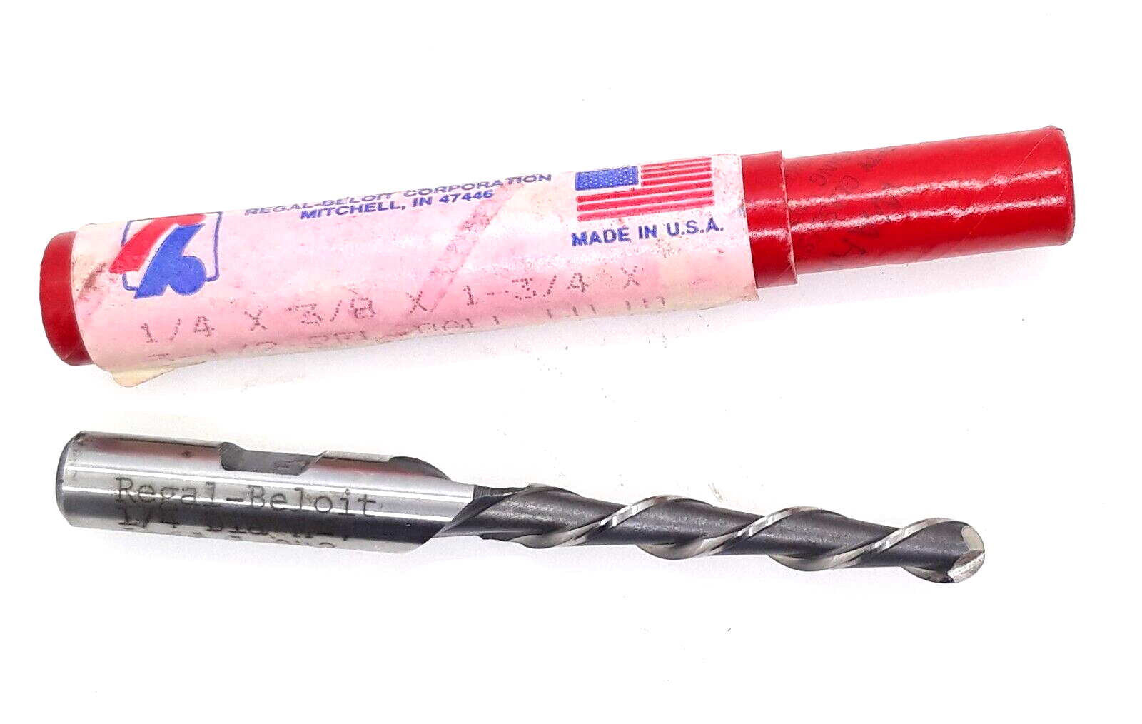 Regal Beloit 2 Flute HSS 1/4&quot; Ball End Mill 3/8&quot; Shank Loc 1 3/4&quot; L.H. H... - $7.99