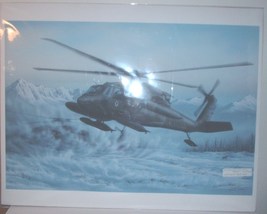&quot;Arctic Hawk&quot; signed print by James R. Morris Sikorsky UH-60 helicopter Alaska - £120.27 GBP