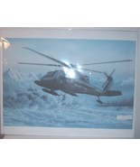 &quot;Arctic Hawk&quot; signed print by James R. Morris Sikorsky UH-60 helicopter ... - $150.00