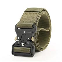 Men&#39;s Tactical Belt Heavy Duty Adjustable Military Webbing Belt - £14.13 GBP