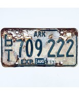 1989 United States Arkansas Base Trailer License Plate BT 709 222 - $18.80