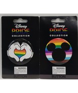 Disney Pride Collection Mickey Mouse Pinback Button Pin 2.25 in Rainbow ... - €17,19 EUR