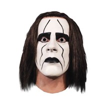 Pro Wrestler Sting Full Head Halloween Mask  WWE  AEW Wrestling Star Leg... - £37.00 GBP