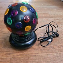 Large Lumaseries Revolving Disco Light Ball, Spencer Gifts, 8&quot; Ball, 10&quot; T Works - £35.43 GBP