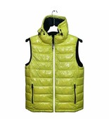 Calvin Klein Modern Hooded Puffer CM255202  men&#39;s Chartreuse Yellow Vest... - $1,261.19 MXN