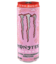 Monster Ultra 12 Fl Oz Strawberry Dreams 12 Pack Sugar Free Energy Drink - £27.51 GBP