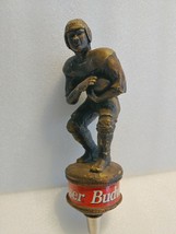 Budweiser Football Player Bronze Look Statue 10.5" Draft Beer Tap Handle Mancave - $82.00