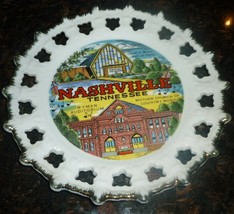 VINTAGE TRAVEL MEMORABILIA NASHVILLE TENNESSEE LATTICE PORCELAIN PLATE 8&quot; - $110.92 MXN
