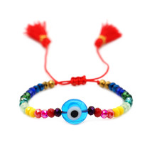 GO2BOHO Turkish Bracelets Rainbow Bracelet For Women Jewelry Colorful Crystal Be - £8.44 GBP